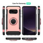 Wholesale Galaxy S10e 360 Rotating Ring Stand Hybrid Case with Metal Plate (Silver)